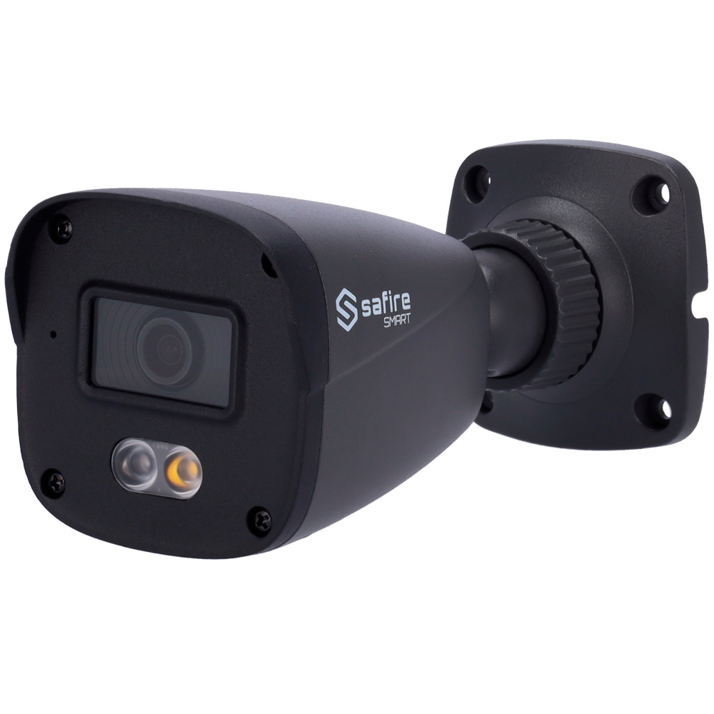 Telecamera IP Bullet 4MP 2.8mm Safire Smart con IR e Luce Bianca PoE AI Base (IPB070A-4B1)