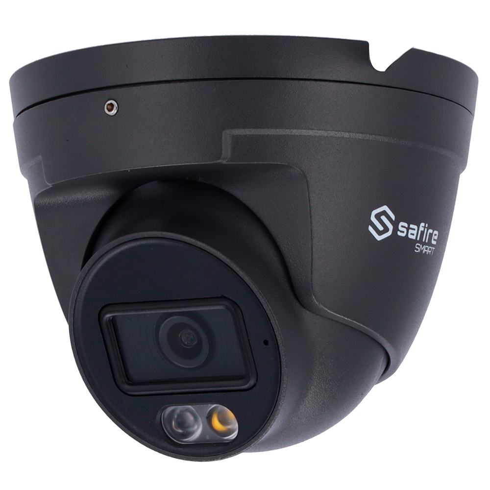Telecamera IP Turret 4MP 2.8mm Safire Smart con Audio, IR e Luce Bianca PoE AI Intermedia (IPT020A-4E1-DL)