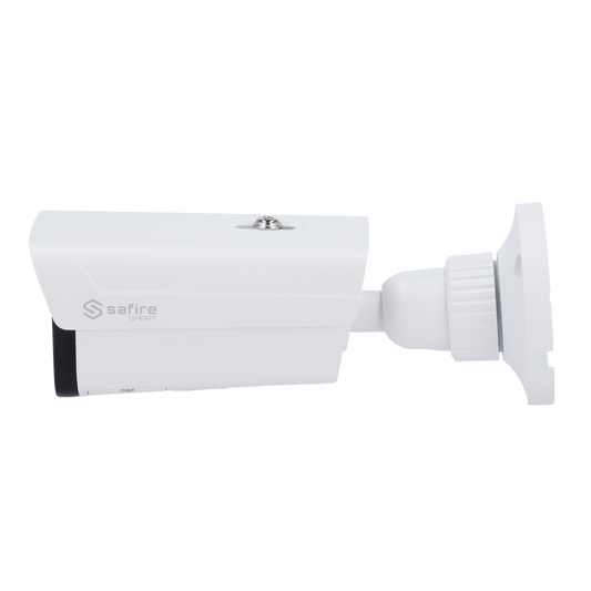 Telecamera IP Bullet 4MP 3.6mm Safire Smart con Audio, IR e Luce Bianca PoE AI Intermedia (IPB380A-4E1-DL-0360)