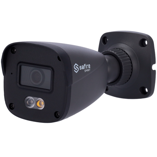 Telecamera IP Bullet 4MP 2.8mm Safire Smart con IR e Luce Bianca PoE AI Base (IPB070A-4B1)