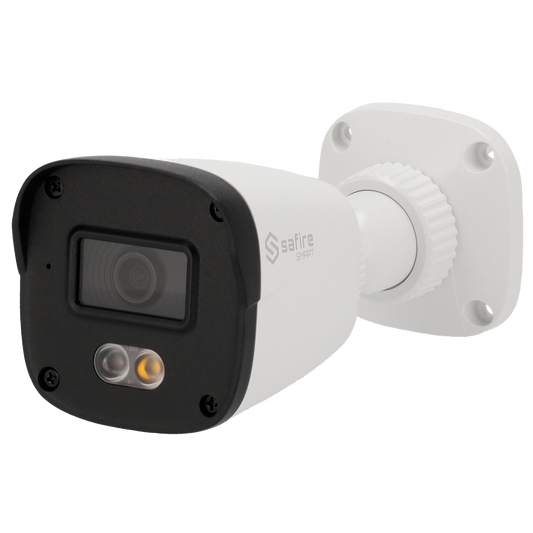 Telecamera IP Bullet 4MP 2.8mm Safire Smart con IR e Luce Bianca PoE AI Base (IPB070A-4B1)