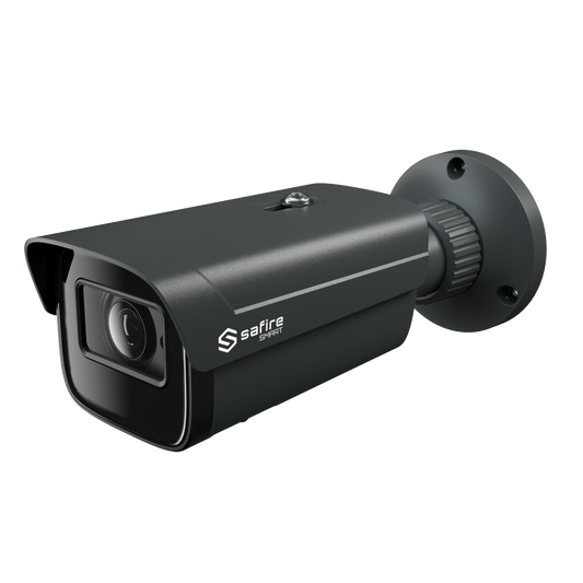 Telecamera IP Bullet 4MP 2.8mm Safire Smart con Audio, IR PoE AI Intermedia (IPB380A-4E1)
