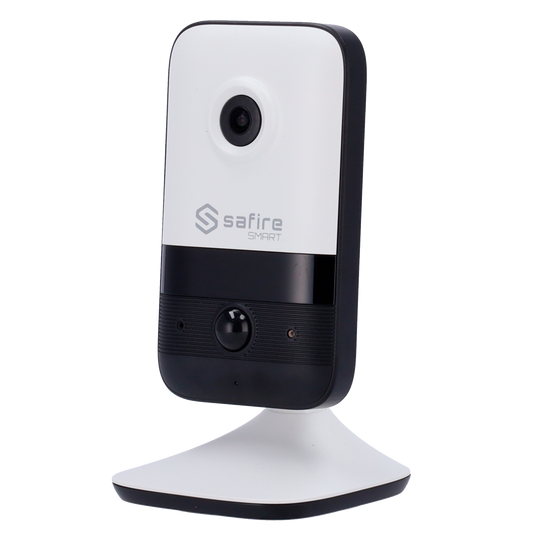 Telecamera IP Cube 4MP 2.1mm Safire Smart con Audio, IR, Wi-Fi, PoE e AI Base (IPCU014A-4B1W)