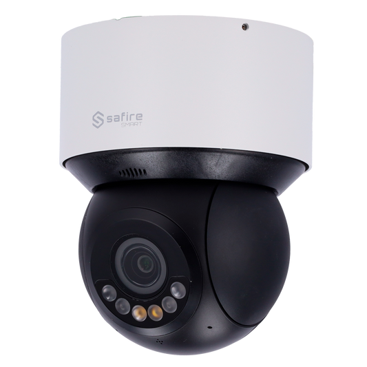 Telecamera IP PTZ 4MP 2.8-12mm Safire Smart con Audio, IR e Luce Bianca PoE AI Base (IPSD3004TA-4SB1-DL)