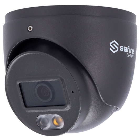 Telecamera IP Turret 4MP 2.8mm Safire Smart con Audio, IR e Luce Bianca PoE AI Base (IPT010A-4B1-DL)