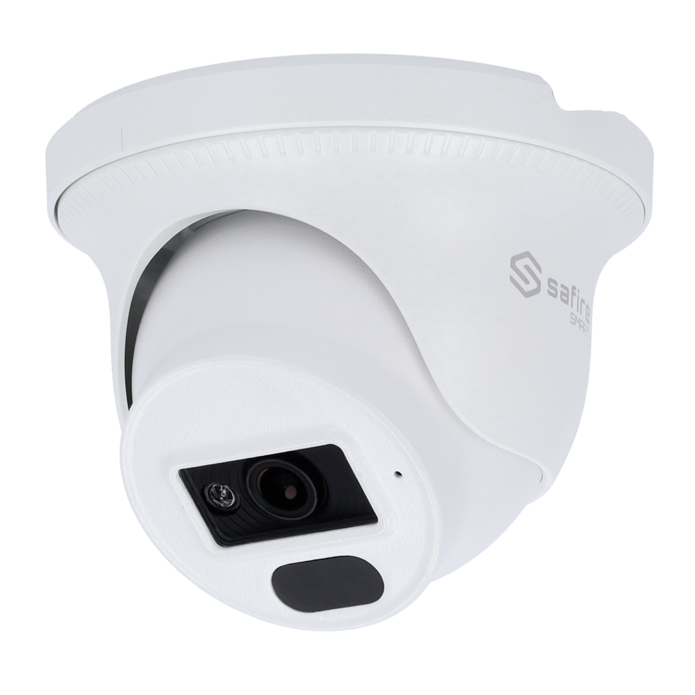 Telecamera IP Turret 4MP 2.8mm Safire Smart con Audio, IR e Luce Bianca PoE AI Base (IPT010A-4B1-DL)