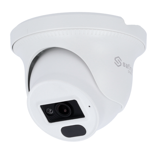 Telecamera IP Turret 4MP 2.8mm Safire Smart con Audio, IR e Luce Bianca PoE AI Base (IPT010A-4B1-DL)