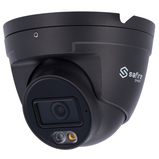 Telecamera IP Turret 4MP 2.8mm Safire Smart con Audio, IR e Luce Bianca PoE AI Intermedia (IPT020A-4E1-DL)