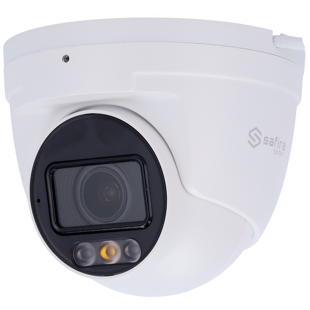 Telecamera IP Turret 4MP 2.8-12mm Safire Smart con Audio, IR e Luce Bianca PoE AI Base (IPT511ZA-4B1-DL)