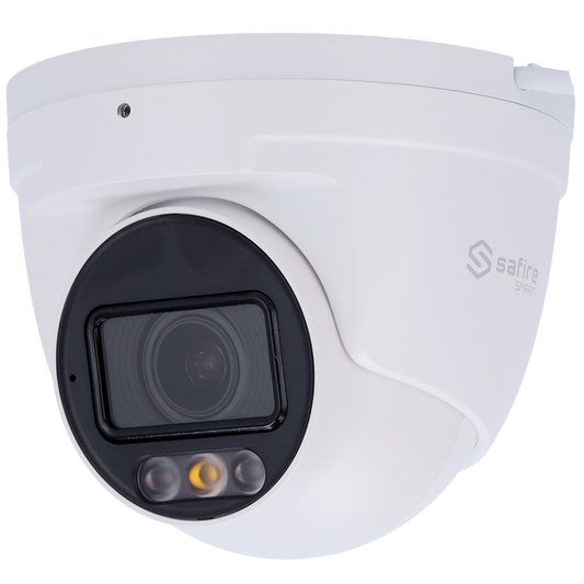 Telecamera IP Turret 4MP 2.8-12mm Safire Smart con Audio, IR e Luce Bianca PoE AI Base (IPT511ZA-4B1-DL)