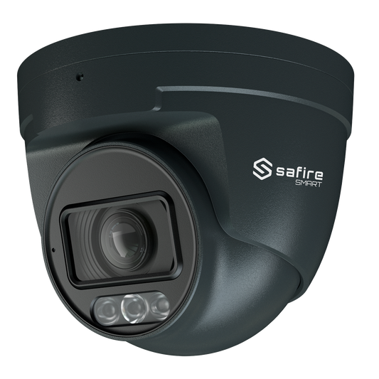 Telecamera IP Turret 4MP 2.8-12mm Safire Smart con Audio, IR e Luce Bianca PoE AI Intermedia (IPT511ZA-4E1-DL)