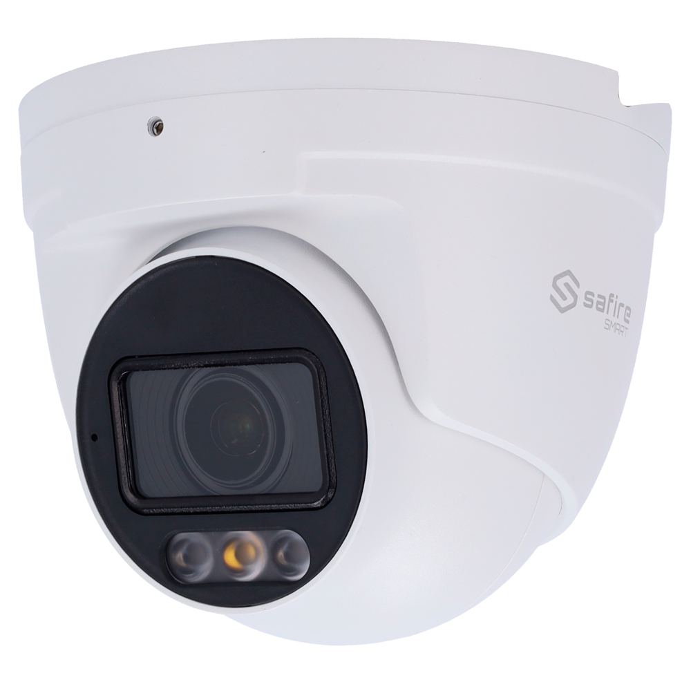 Telecamera IP Turret 4MP 2.8-12mm Safire Smart con Audio, IR e Luce Bianca PoE AI Intermedia (IPT511ZA-4E1-DL)
