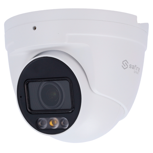 Telecamera IP Turret 4MP 2.8-12mm Safire Smart con Audio, IR e Luce Bianca PoE AI Intermedia (IPT511ZA-4E1-DL)