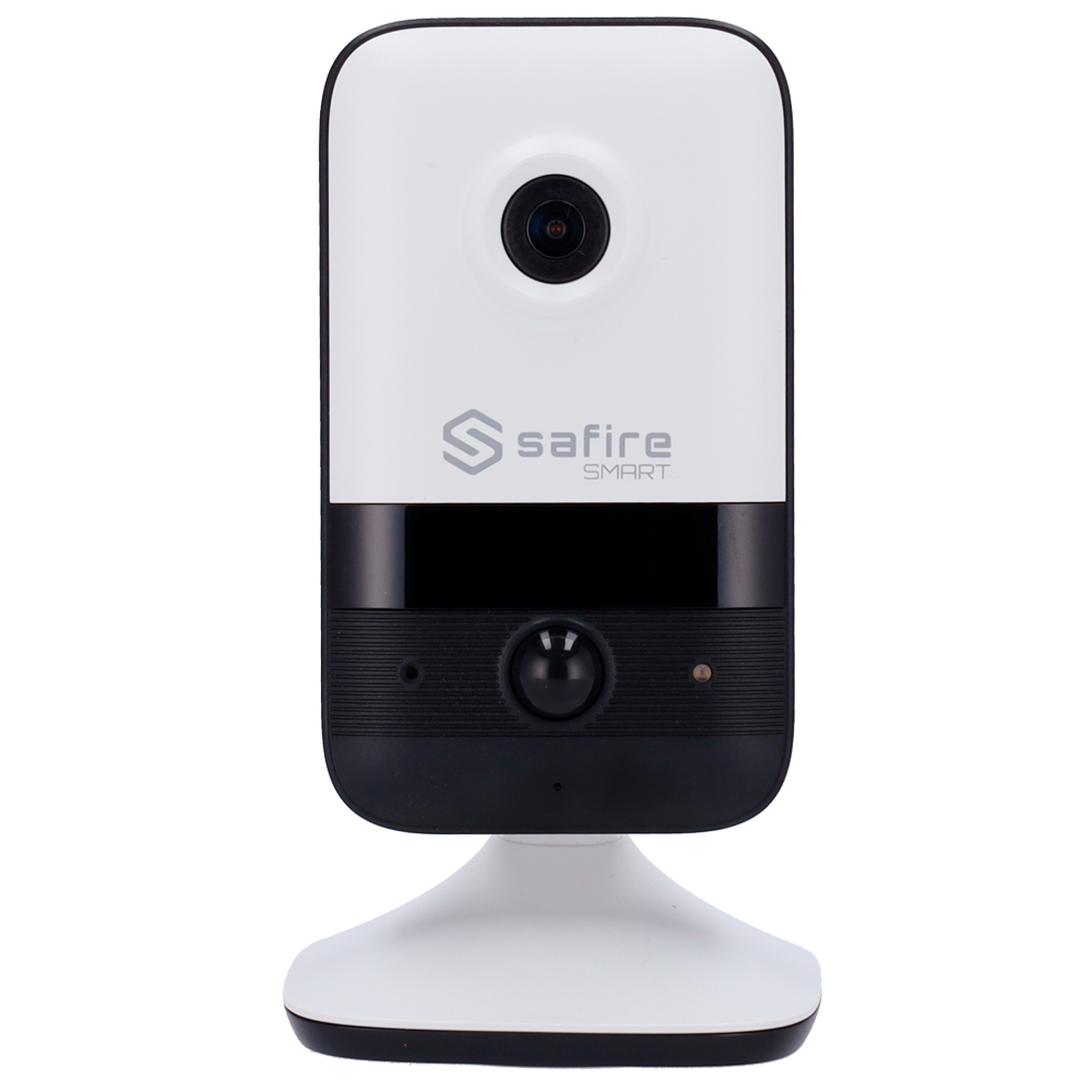 Telecamera IP Cube 4MP 2.1mm Safire Smart con Audio, IR, Wi-Fi, PoE e AI Base (IPCU014A-4B1W)