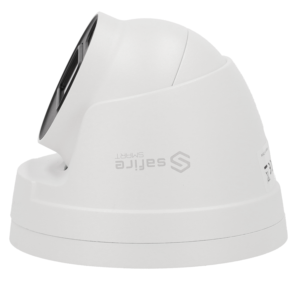 Telecamera IP Turret 6MP 2.8mm Safire Smart con Audio, IR e Luce Bianca PoE AI Base (IPT020A-6B1-DL)