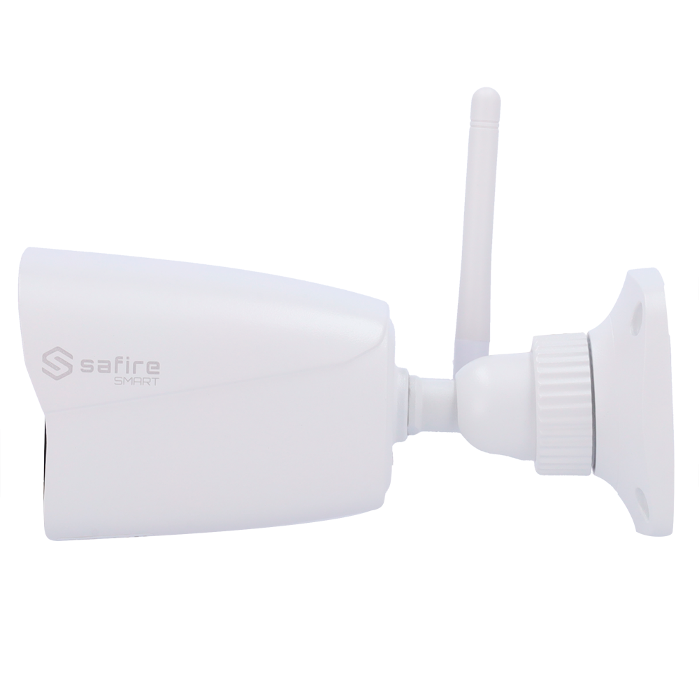 Telecamera IP Bullet 4MP 2.8mm Safire Smart con Audio, IR e Luce Bianca PoE AI Intermedia (IPB070A-4B1-DL)