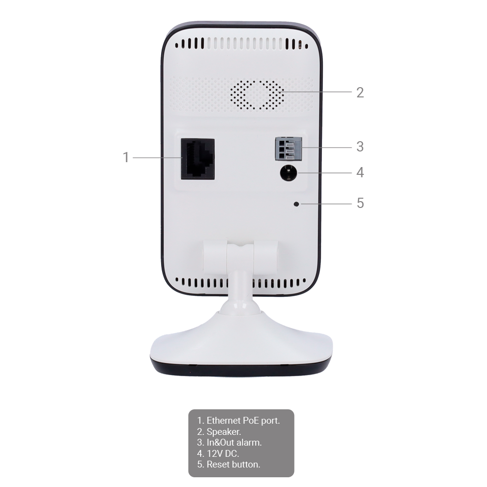 Telecamera IP Cube 4MP 2.1mm Safire Smart con Audio, IR, Wi-Fi, PoE e AI Base (IPCU014A-4B1W)